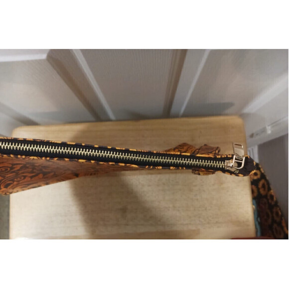 Sunflower Pattern Clutch Bag In Yellowish Red - Picture 7 of 7